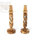 Olive Wood spiral Candlestick